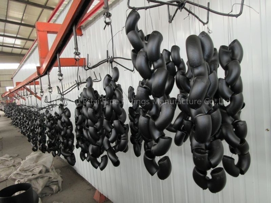 黒い1/2'バット溶接付属品P245GHの炭素鋼45度の長い半径の肘
